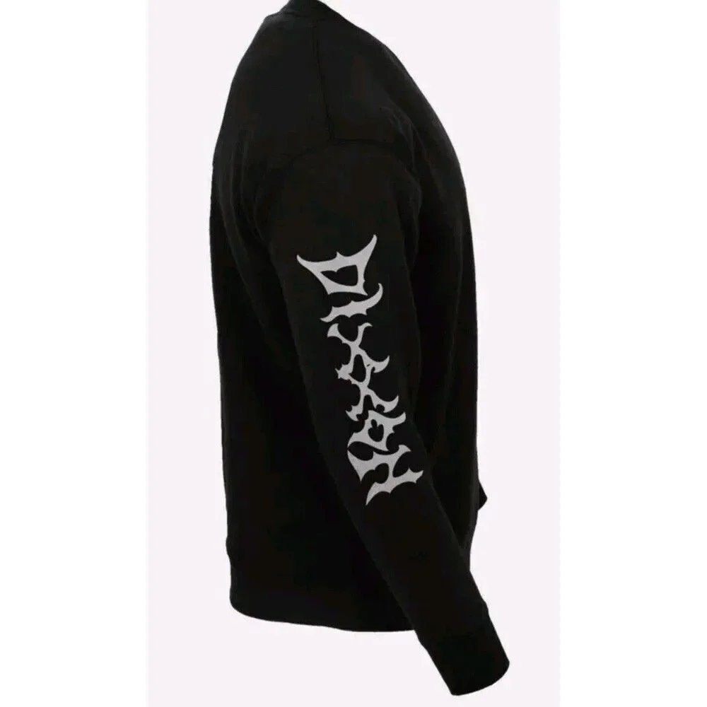 Dixxon Flannel Crewneck Sweater Fleece  Men's XL Black Long Sleeve NWT